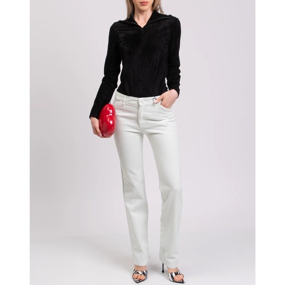 Philosophy di Lorenzo Serafini Denim - Philosophy Di Lorenzo Serafini Womens 4 Light Mint Green Denim Jean Mid Rise Y2K